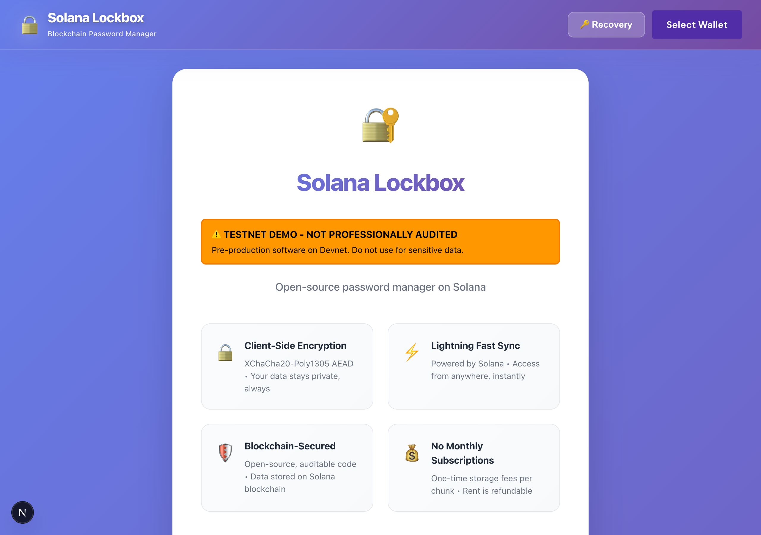 Solana Lockbox